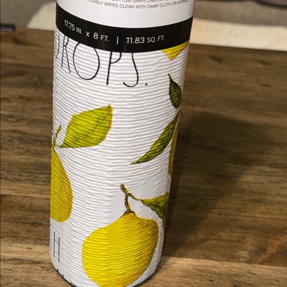 NWT Rae Dunn White and Yellow Lemon Shelf Liner 17.75”x8ft Non Adhesive - Picture 4 of 7